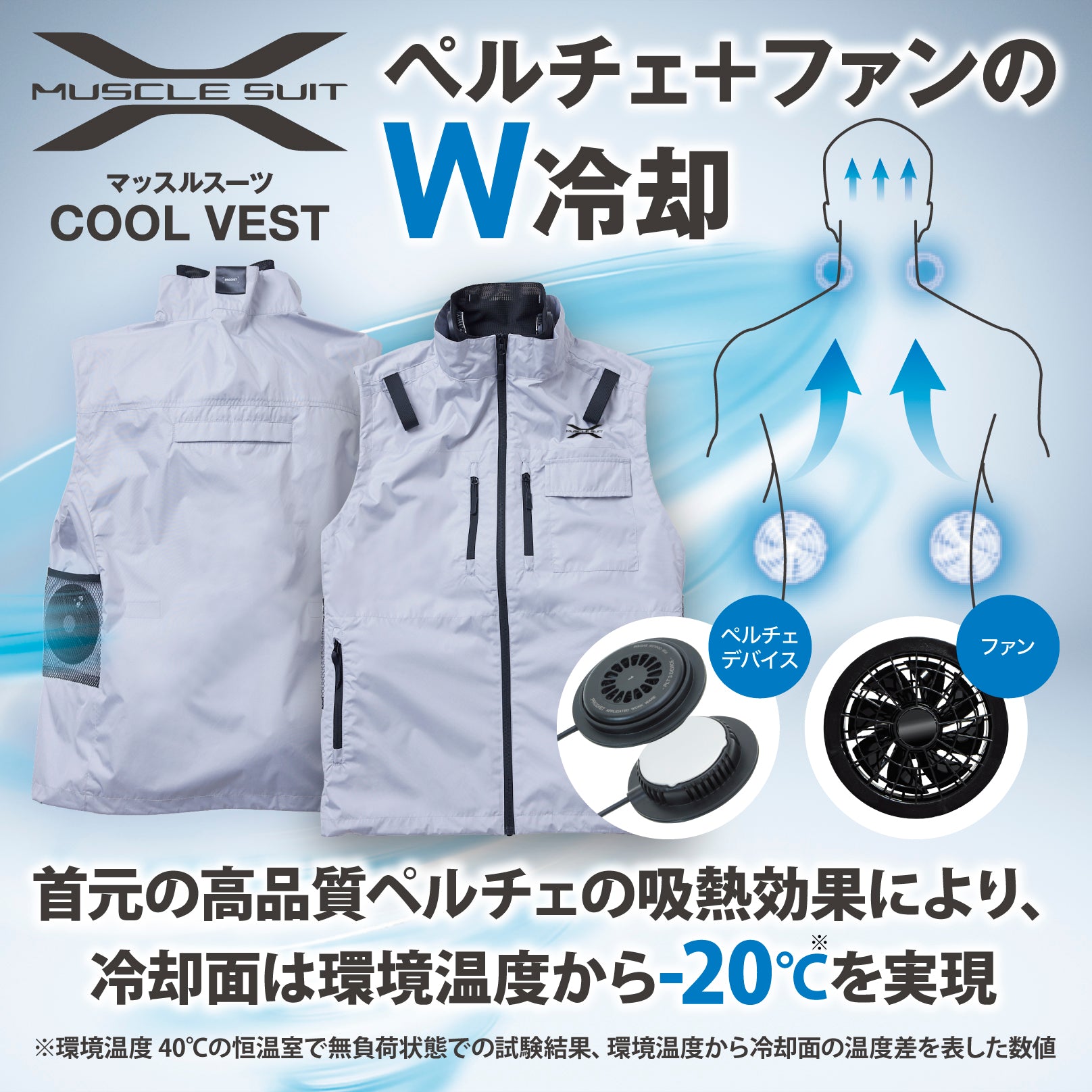 新品未使用！HYBRID COOL VEST ハイブリッドクールベスト マッスルスーツ COOL VEST (クールベスト) – マッスルスーツ公式ストア